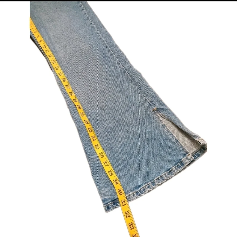 Vintage Forever 21 Distressed Wide Leg High Waisted Jeans Size:25 Bell Bottoms - Picture 7 of 11